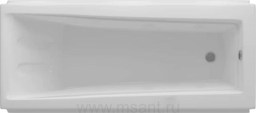 Акриловая ванна Акватек Либра 170x70, с каркасом, сливом-переливом, без фронтального экрана