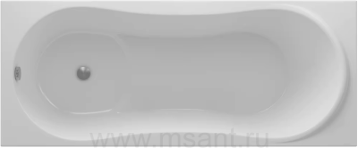 Акриловая ванна Акватек Афродита 170x70, с каркасом, фронтальным экраном, сливом-переливом (слева)
