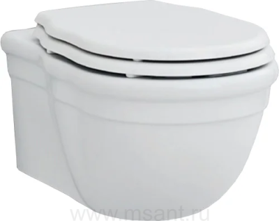 Унитаз подвесной ArtCeram Hermitage с микролифтом, петли хром