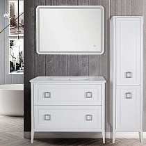 Мебель для ванной ASB-Woodline Рома 100Н напольная, белая