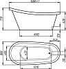 Ванна из искусственного камня Фэма Рио 170x80 белая