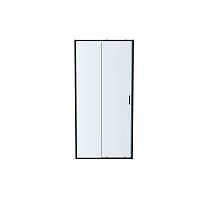 AQUATEK AQ ARI RA 12020BL Душевая дверь двухэлементная, раздвижная1200x2000 профиль черный, стекло прозрачное