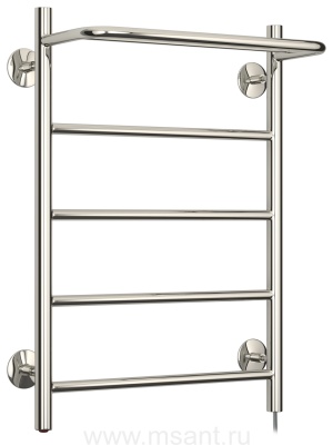 Полотенцесушитель электрический Стилье Формат 30 П 600х400 (Полка + 4) П16