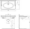 Тумба Comforty Феррара 80, подвесная, белая с раковиной 50180