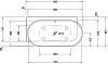 Ванна из искусственного камня Duravit Luv 185x95 L