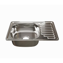 Мойка врез 66х42 (0,6) лев вып 3 1/2 MIXLINE 16см с сифоном