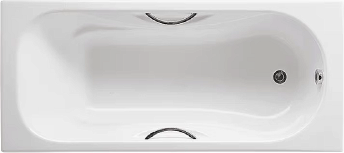 Чугунная ванна Roca Malibu 2310G000R 160x75см, с отверстиями для ручек