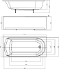 Акриловая ванна Акватек Ника 170x75