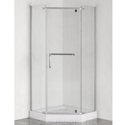 Душевое ограждение Comforty 31N, прозрачное стекло, с поддоном, 900*900*1975