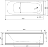 Акриловая ванна Cezares Eco 180x80