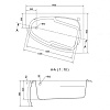 Ванна асимметричная Cersanit JOANNA NEW 140x90 правая белый