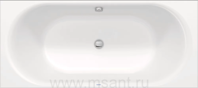 Акриловая ванна Duravit D-Neo 180х80, перелив по центру