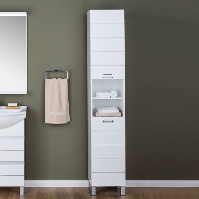 Шкаф-пенал Aquanet Доминика 35 белый