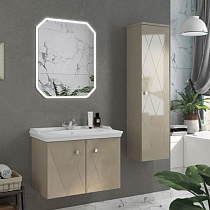 Мебель для ванной Comforty Кремона 80, подвесная, латте с раковиной 50180