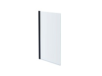AQUATEK AQ DEL SBA 08015BL Шторка на ванну, одноэлементная, поворотная 800X1500 профиль черный, стекло прозрачное