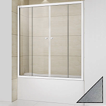 Шторка на ванну Cezares Relax VF-2-160/145-P-Bi стекло punto