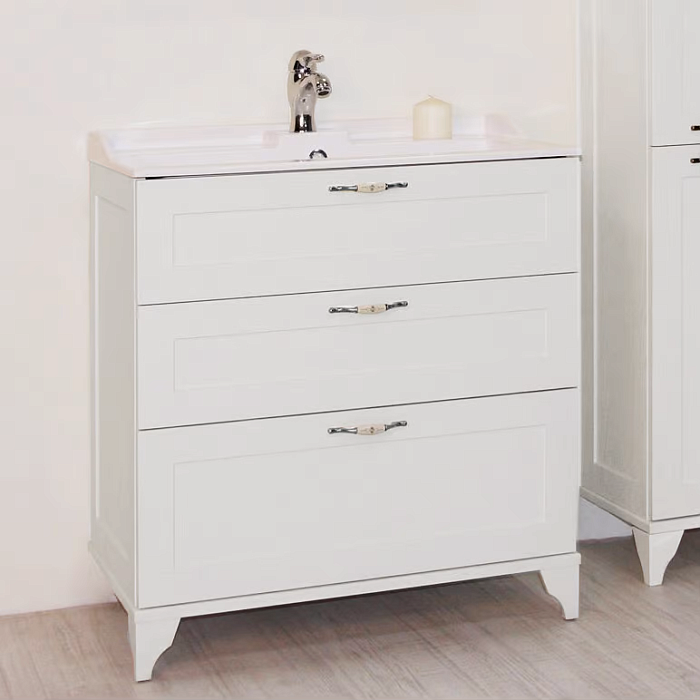 Тумба AQUATON Леон 80Н дуб белый