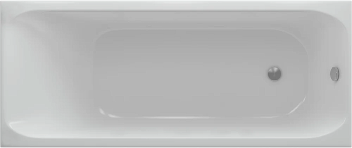 Акриловая ванна Акватек Альфа 170x70, с каркасом, фронтальным экраном, сливом-переливом (справа)
