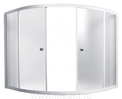 Шторка на ванну MarkaOne Afrodita/Ibiza/Palermo 150*150*140 ТW белый, стекло прозрачное