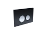 Панель смыва Aquatek Черная,закаленное стекло (клавиша круглая,ободок хром) KDI-0000029