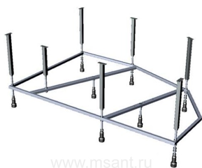  Каркас сварной + установочный комплект ванны Mirsant Аллегро 150x109