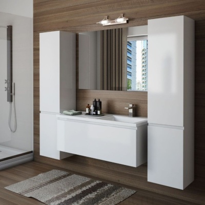 Мебель для ванной Эстет Dallas Luxe 120 подвесная, 1 ящик, R с раковиной