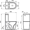 Унитаз-компакт BelBagno Sfera-r BB2141CPR крышка BB902SC, безободковый, с микролифтом