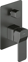 Смеситель Omnires Slide SL7735GR С ВНУТРЕННЕЙ ЧАСТЬЮ, для ванны с душем, графит