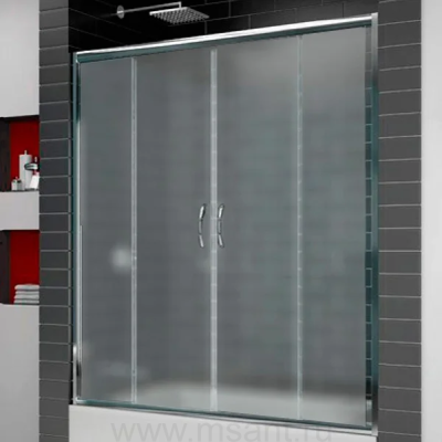 Шторка на ванну RGW Screens SC-61 1500х1500 профиль хром, стекло матовое