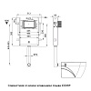 Комплект 2 в 1: Бачок скрытого монтажа и клавиша смыва, Optima Home, IDDIS, OPH0MBCi32K