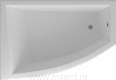 Акриловая ванна Aquatek Оракул 180x125 L, с каркасом, фронтальным экраном, сливом-переливом