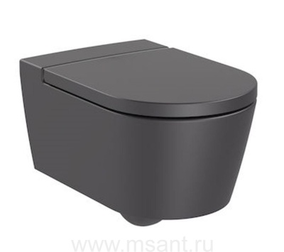 Чаша Roca Inspira Round подвесная 480, Rimless, оникс 346528640