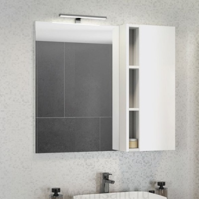 Зеркало-шкаф Comforty Милан 90 белый глянец