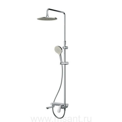 Душевая система AM.PM F0780700 Like : смеситель-полка ванны и душадушанга 1030-1460мм верхний душ 220 мм 