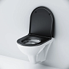 Унитаз подвесной AM.PM Gem FlashClean C901700SCmb безободковый, с микролифтом, крышка черная