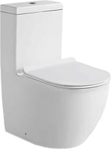 Унитаз-моноблок SantiLine SL-5011 безободковый белый