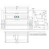 Тумба с умывальником, напольная, 100 см, белая, Oxford, IDDIS, OXF10W1i95K