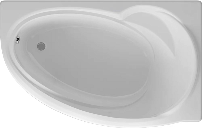 Акриловая ванна Aquatek Бетта 150x95 R, с каркасом, фронтальным экраном, сливом-переливом