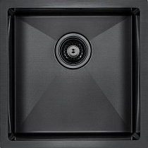 Мойка кухонная Paulmark Aller PM904444-GM вороненая сталь
