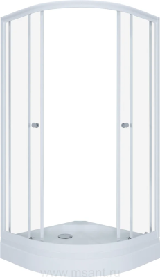 Душевой уголок Triton Ультра A Щ0000061806 90х90 см белый, с поддоном +сифон D90мм