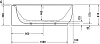 Ванна из искусственного камня Duravit Luv 185x95 L