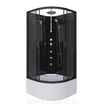 Душевая кабина Niagara Classic NG-6508-14BKTG (90х90х210) высокий поддон(40см),черный,стекло тонированное
