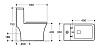 Унитаз моноблок Azario Lodi напольный, горизонтальный слив, сиденье дюропласт микролифт (AZ-8617)