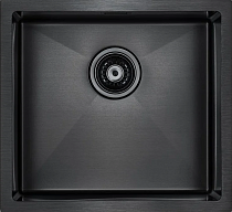 Мойка кухонная Paulmark Weser PM804844-GM вороненая сталь