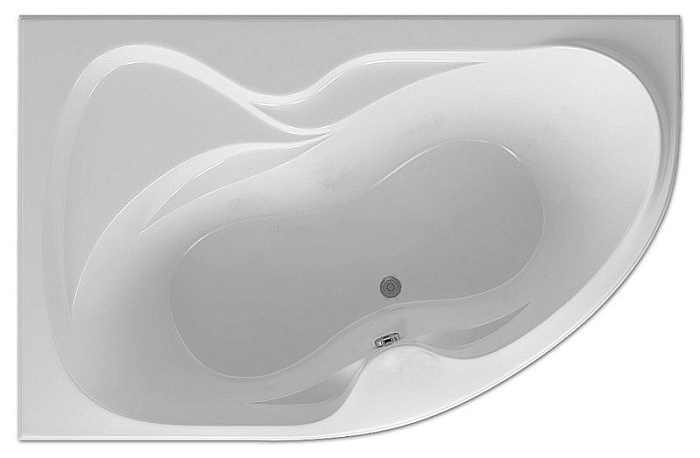 Акриловая ванна Aquatek Вега 170x105 L, с каркасом, фронтальным экраном, сливом-переливом