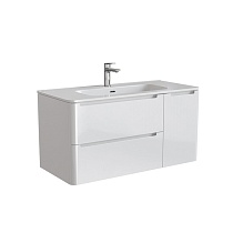 Тумба с умывальником, подвесная, 100 см, белая, Edifice, IDDIS, EDI10W1i95K