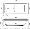 Акриловая ванна Excellent Aquaria WAEX.AQU17WH 170x75