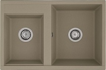 Мойка кухонная AQUATON Делия 78 DBL серый шелк