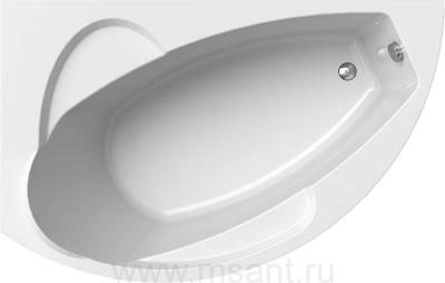 Акриловая ванна Vannesa (Radomir) Варна 165x105 L, с опорной рамой