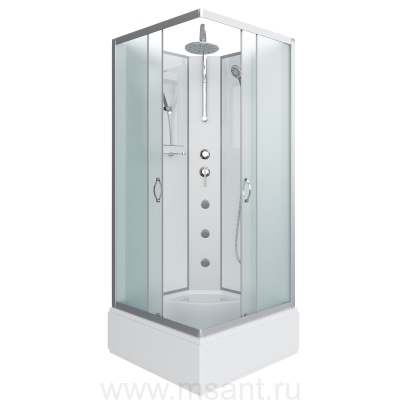 Душевая кабина Niagara Classic NG-1108-14BKTG (90х90х210) средний поддон(26см),стекло матовое
